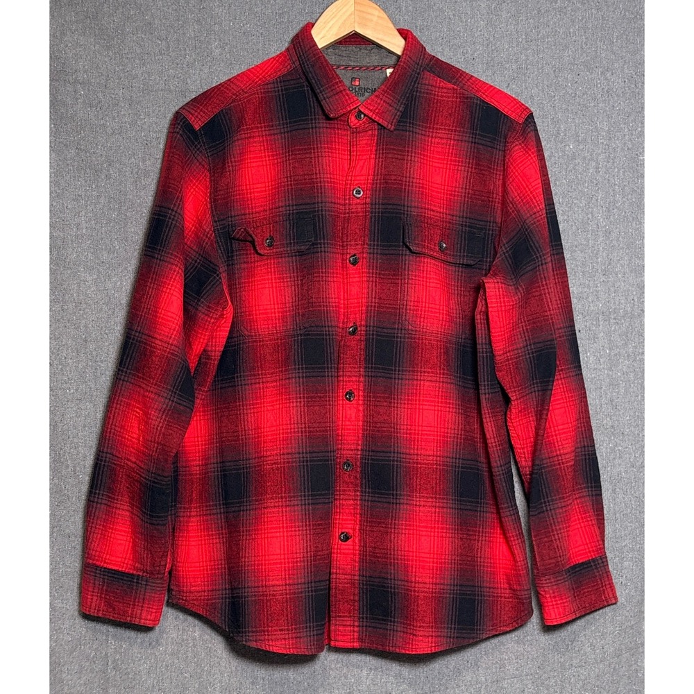 Woolrich Mens XL Red Black Buffalo Plaid Flannel Button Down Shirt Cotton L/S